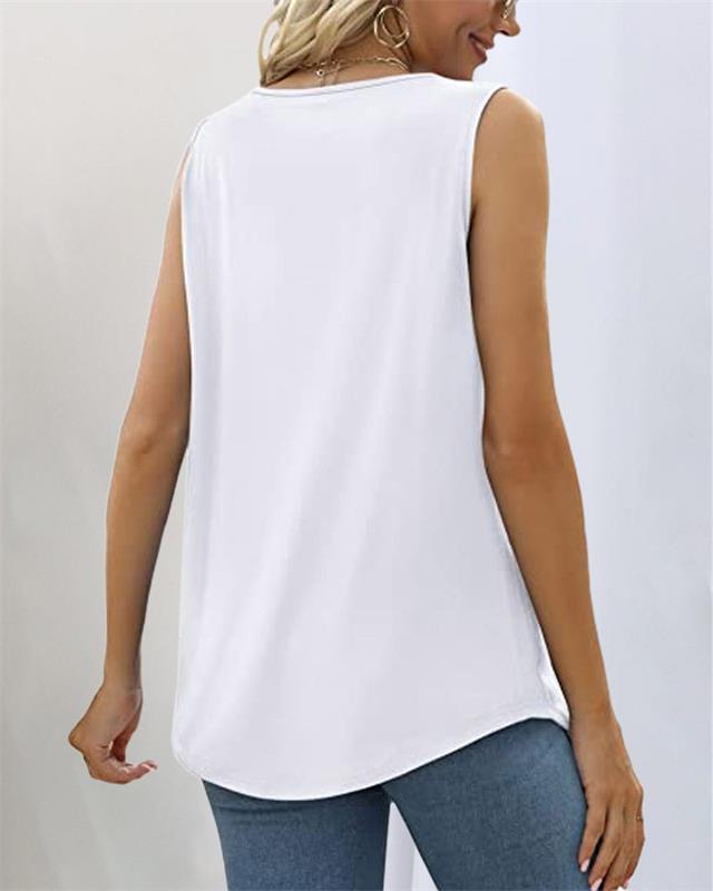 Camiseta sin mangas con cuello cuadrado