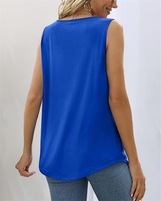Camiseta sin mangas con cuello cuadrado