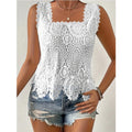 💝 Top de Tirantes de Encaje con Cuello Cuadrado Elegante para Mujer