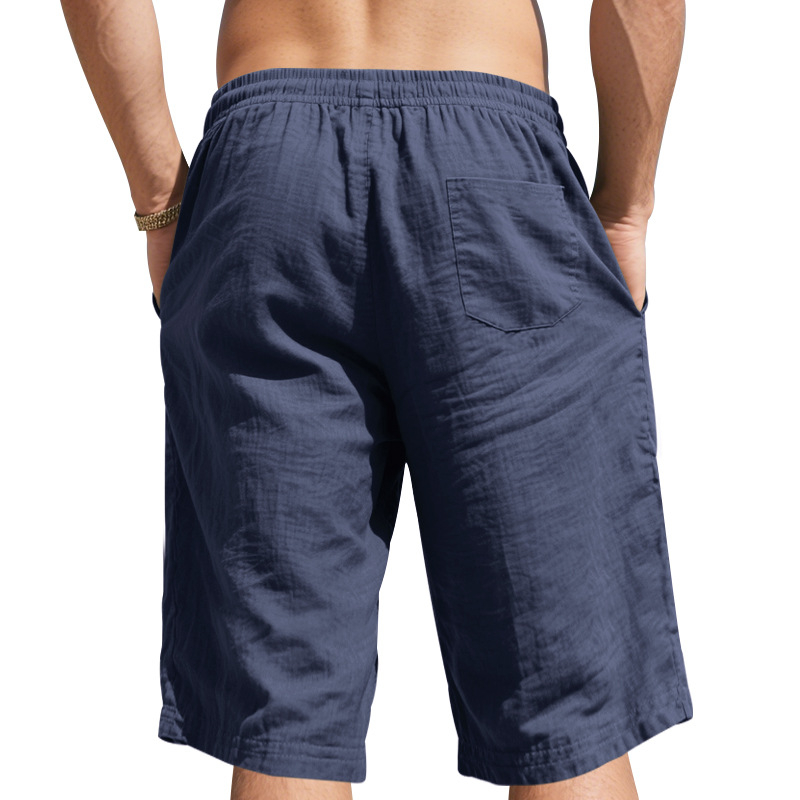 🌿 Oferta 2026 — ¡Más de 36,000 Vendidos!🔥⏰Pantalones Cortos Transpirables de Lino para Descanso