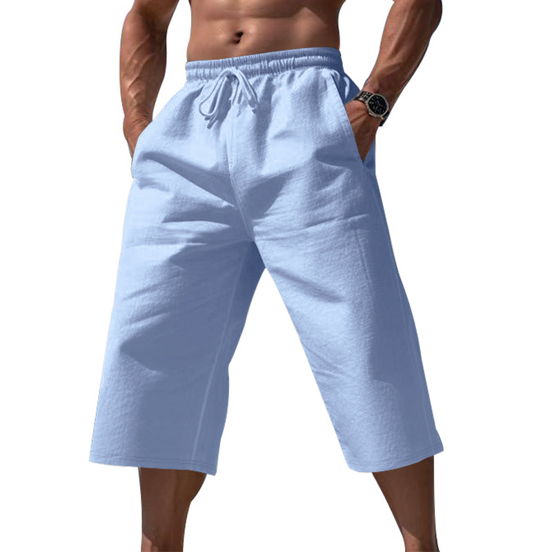 🌿 Oferta 2026 — ¡Más de 36,000 Vendidos!🔥⏰Pantalones Cortos Transpirables de Lino para Descanso