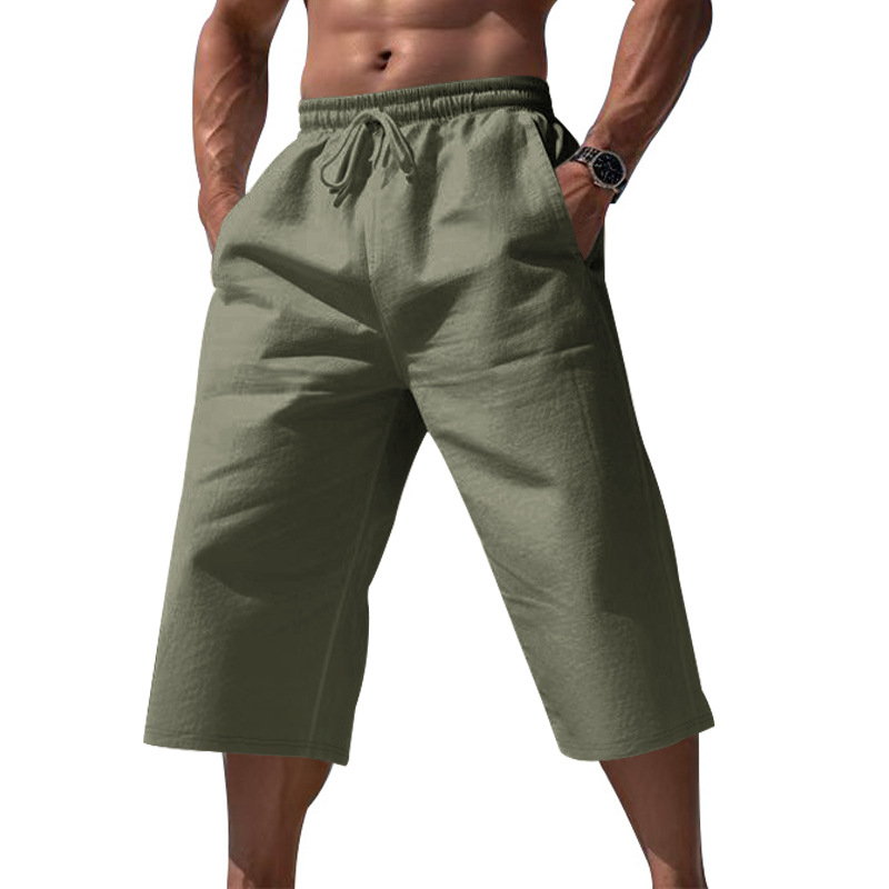 🌿 Oferta 2026 — ¡Más de 36,000 Vendidos!🔥⏰Pantalones Cortos Transpirables de Lino para Descanso