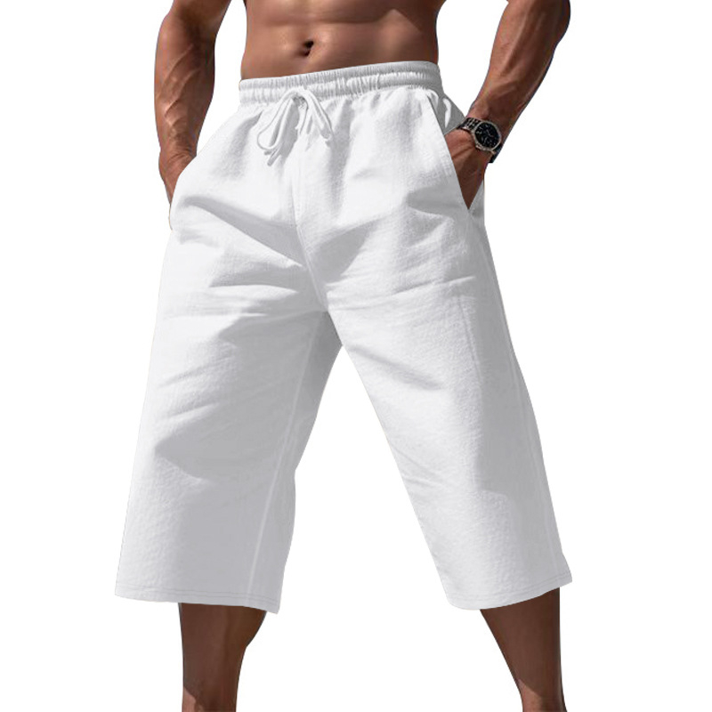 🌿 Oferta 2026 — ¡Más de 36,000 Vendidos!🔥⏰Pantalones Cortos Transpirables de Lino para Descanso