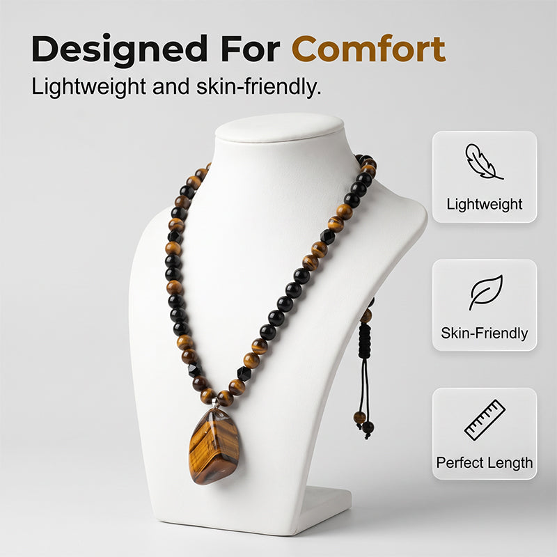 🔥50% DE DESCUENTO AHORA | Collar de cuentas de ojo de tigre KYAYU™ Warrior – Forja tu destino con una energía inquebrantable