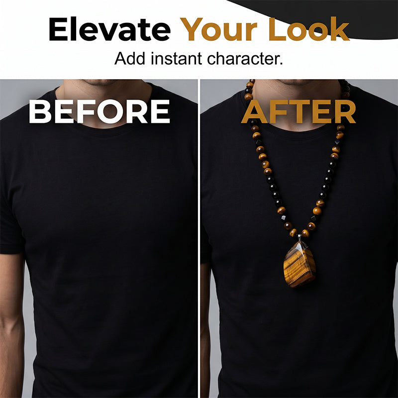 🔥50% DE DESCUENTO AHORA | Collar de cuentas de ojo de tigre KYAYU™ Warrior – Forja tu destino con una energía inquebrantable