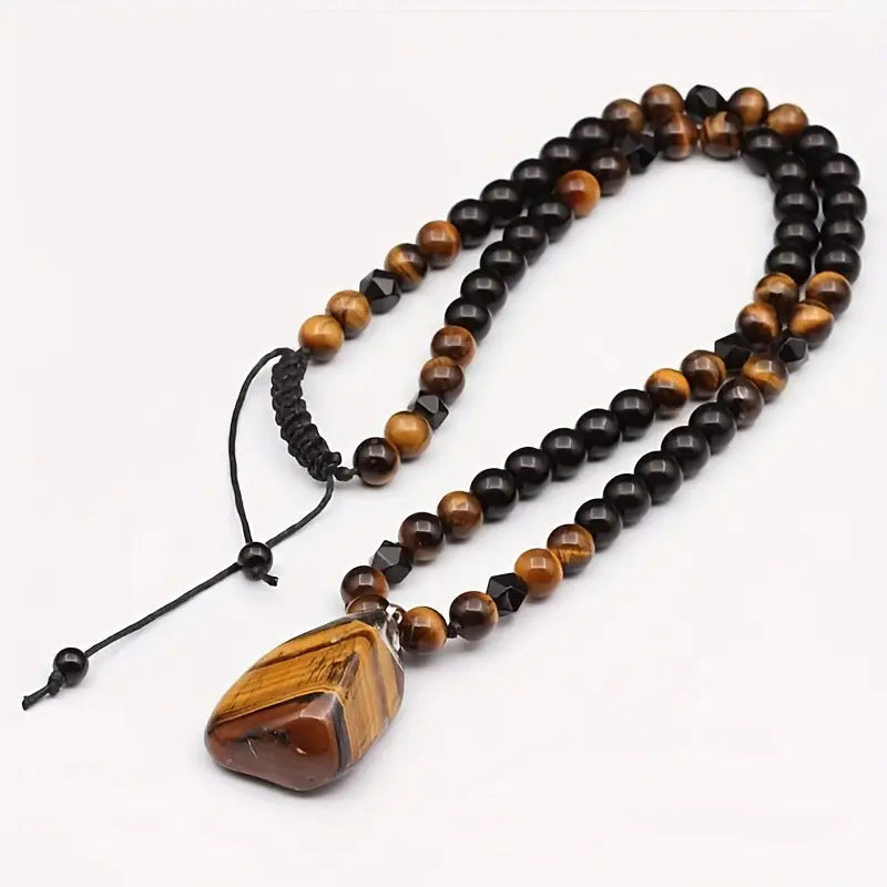 🔥50% DE DESCUENTO AHORA | Collar de cuentas de ojo de tigre KYAYU™ Warrior – Forja tu destino con una energía inquebrantable