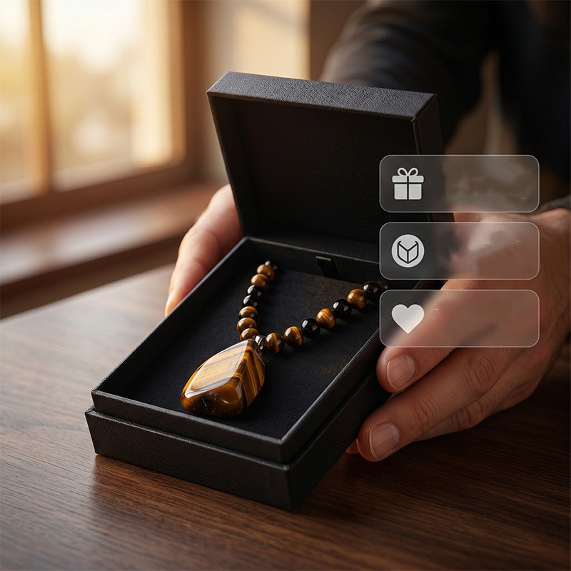 🔥50% DE DESCUENTO AHORA | Collar de cuentas de ojo de tigre KYAYU™ Warrior – Forja tu destino con una energía inquebrantable