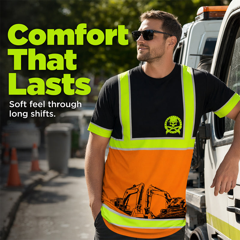 🦺 Venta 2026 — ¡Más de 11,000 Vendidos!🔥 Camiseta de Trabajo de Alta Visibilidad – Diseño de Seguridad Llamativo 🚧