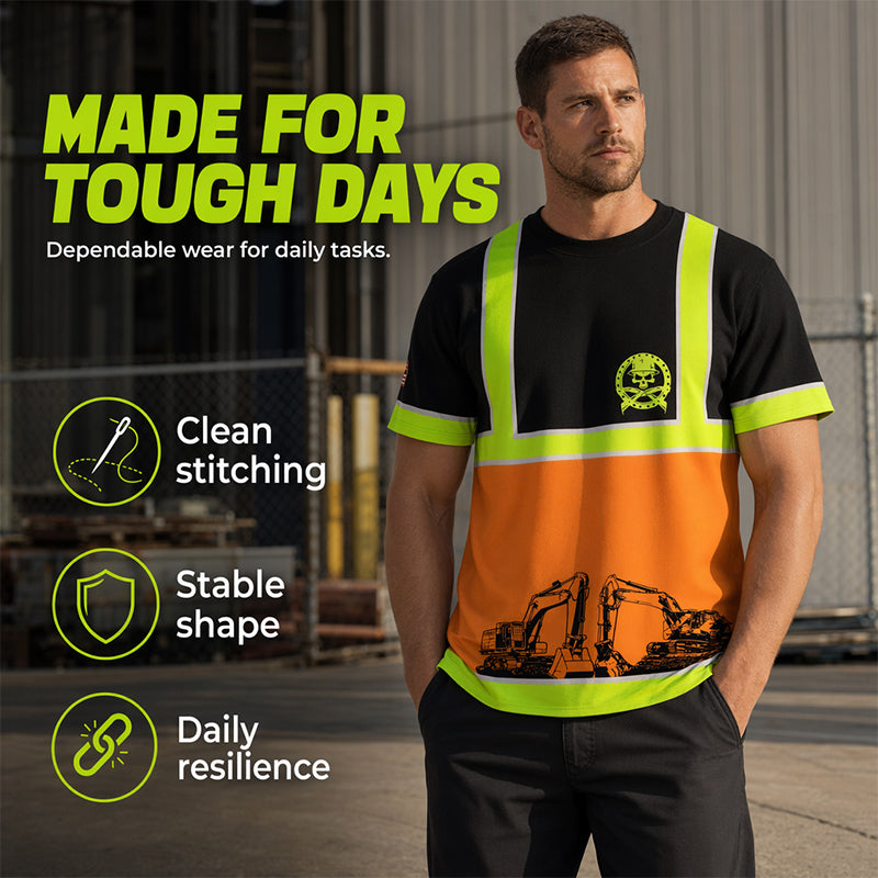🦺 Venta 2026 — ¡Más de 11,000 Vendidos!🔥 Camiseta de Trabajo de Alta Visibilidad – Diseño de Seguridad Llamativo 🚧
