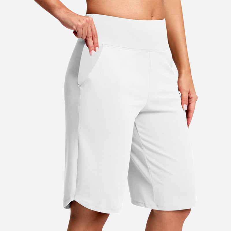 Shorts de Yoga de Cintura Alta con Bolsillos para Mujer