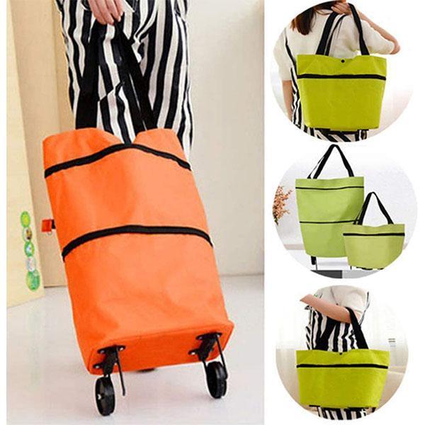 🛒✨ ¡OFERTA 50% OFF! Carrito de Compra Plegable 2 en 1 – Bolsa Portátil de Gran Capacidad 30L para Supermercado, Viajes y Uso Diario 🌿💪