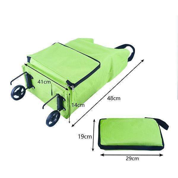 🛒✨ ¡OFERTA 50% OFF! Carrito de Compra Plegable 2 en 1 – Bolsa Portátil de Gran Capacidad 30L para Supermercado, Viajes y Uso Diario 🌿💪