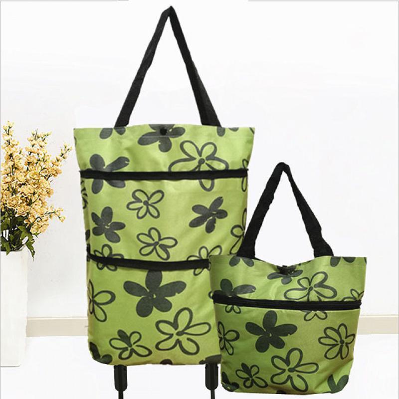 🛒✨ ¡OFERTA 50% OFF! Carrito de Compra Plegable 2 en 1 – Bolsa Portátil de Gran Capacidad 30L para Supermercado, Viajes y Uso Diario 🌿💪