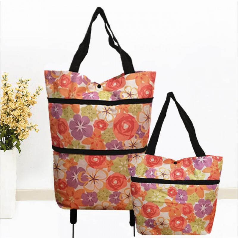 🛒✨ ¡OFERTA 50% OFF! Carrito de Compra Plegable 2 en 1 – Bolsa Portátil de Gran Capacidad 30L para Supermercado, Viajes y Uso Diario 🌿💪