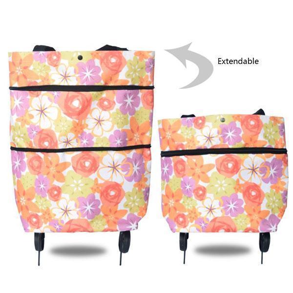 🛒✨ ¡OFERTA 50% OFF! Carrito de Compra Plegable 2 en 1 – Bolsa Portátil de Gran Capacidad 30L para Supermercado, Viajes y Uso Diario 🌿💪