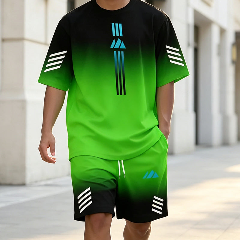 Conjunto de Dos Piezas Camiseta y Shorts de Verano para Hombre