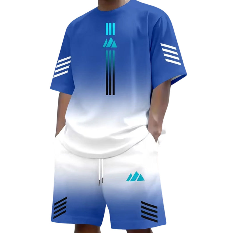 Conjunto de Dos Piezas Camiseta y Shorts de Verano para Hombre