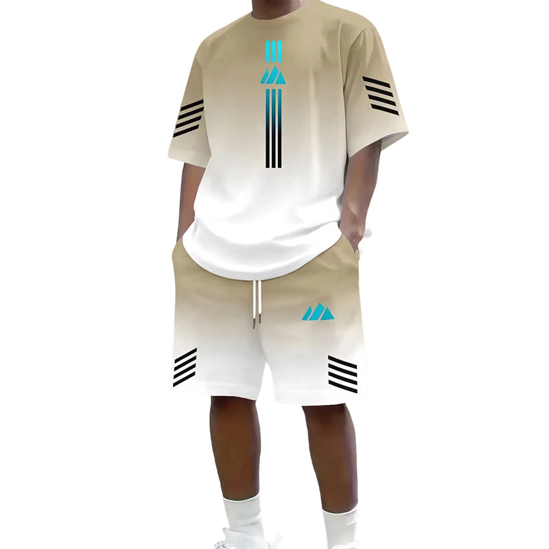 Conjunto de Dos Piezas Camiseta y Shorts de Verano para Hombre