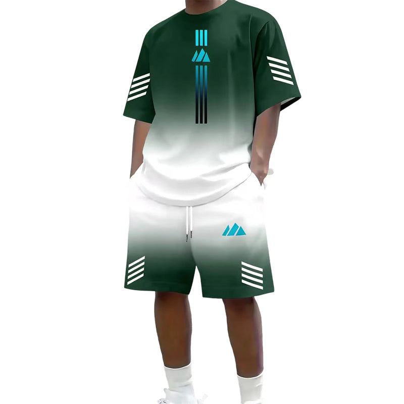 Conjunto de Dos Piezas Camiseta y Shorts de Verano para Hombre