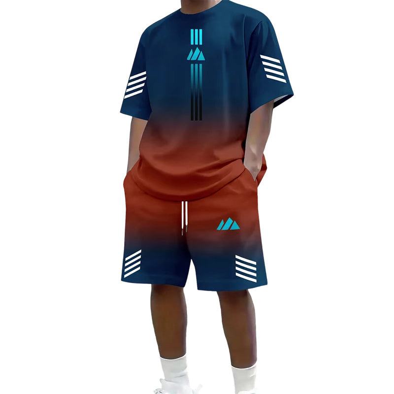 Conjunto de Dos Piezas Camiseta y Shorts de Verano para Hombre