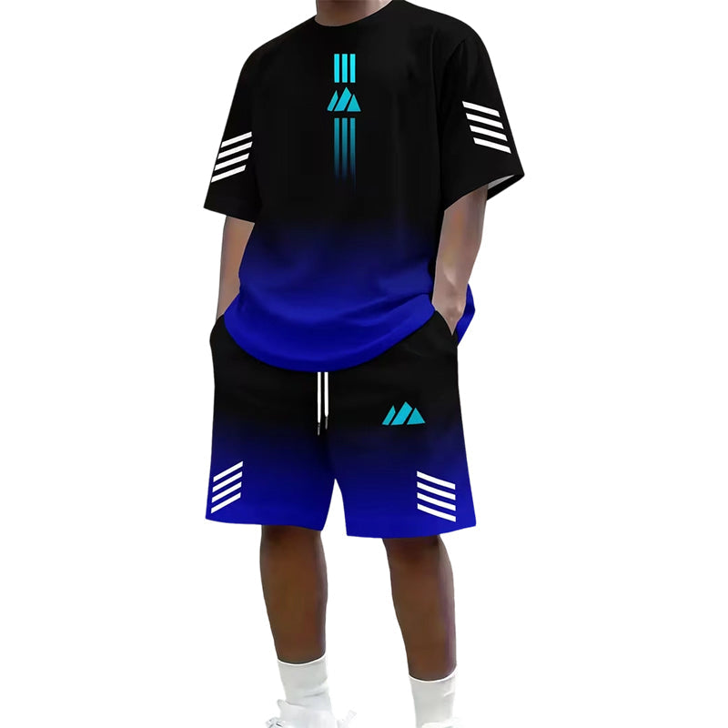Conjunto de Dos Piezas Camiseta y Shorts de Verano para Hombre