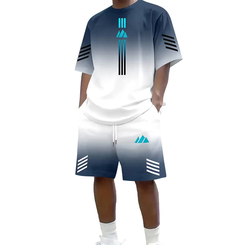 Conjunto de Dos Piezas Camiseta y Shorts de Verano para Hombre