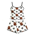 Conjunto de Pijama de Verano con Tirantes Finos y Top Camisola