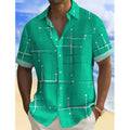 ☀️👔 ¡50% OFF POR TIEMPO LIMITADO! Camisa de Hombre con Estampado Geométrico y Corte Holgado – Suave Sensación de Verano, Comodidad Amplia y Estilo Listo para Vacaciones ✨