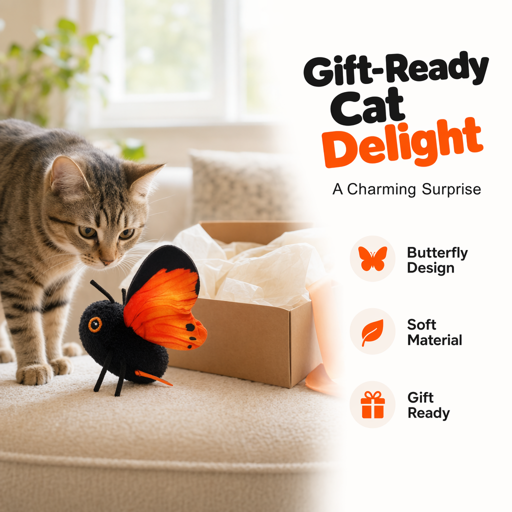 🦸🐱 Juguete Mariposa con Sensor Inteligente para Gatos – ¡50% DESCUENTO! Activado por Movimiento, Vuelo Realista y Diversión Interactiva 🔥✨