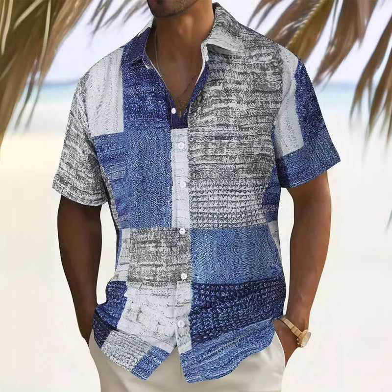 👔 ¡50% DESCUENTO POR TIEMPO LIMITADO! ✨ Camisa de Hombre con Patrón en Contraste – Camisa Casual para el Día a Día 🌿