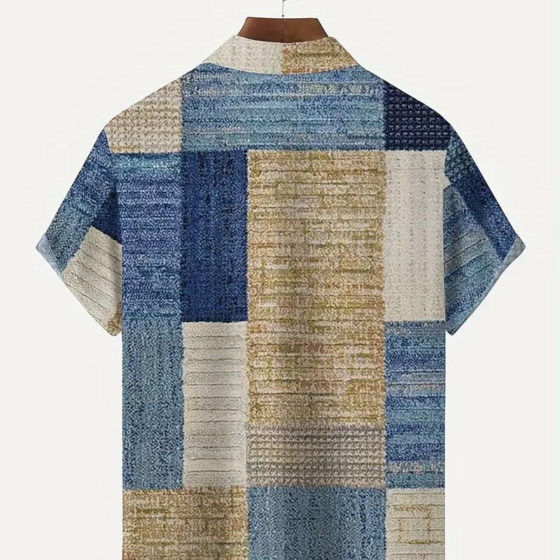 👔 ¡50% DESCUENTO POR TIEMPO LIMITADO! ✨ Camisa de Hombre con Patrón en Contraste – Camisa Casual para el Día a Día 🌿