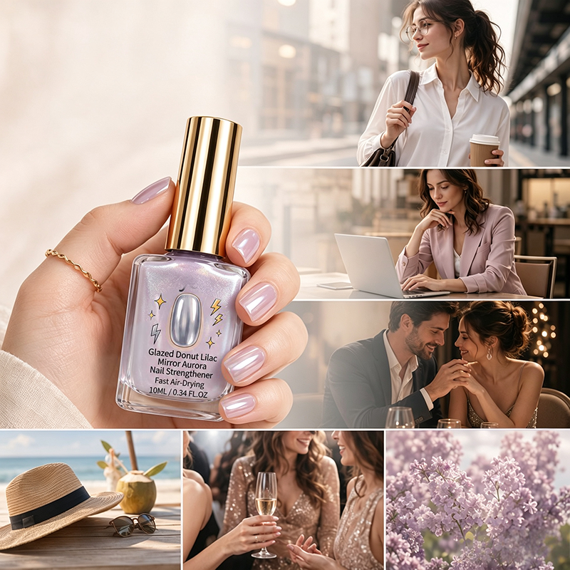 🎉 Oferta 2026 — ¡Más de 21 300 unidades vendidas!💜 Fortalecedor de Uñas Espejo Brillante Lila