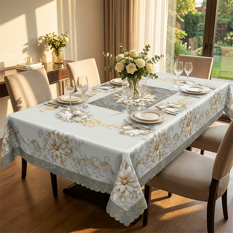 📢📢50% OFF !! ⏰Mantel Floral en Relieve Elegante e Impermeable