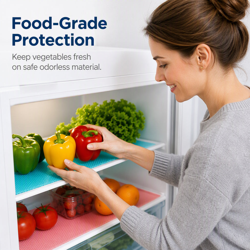 🧊 ¡50% OFF AHORA! 🛡️ Protectores Impermeables para Estantes de Nevera – Antideslizantes, fáciles de limpiar y seguros para alimentos – Mantén tu nevera fresca y organizada ✨