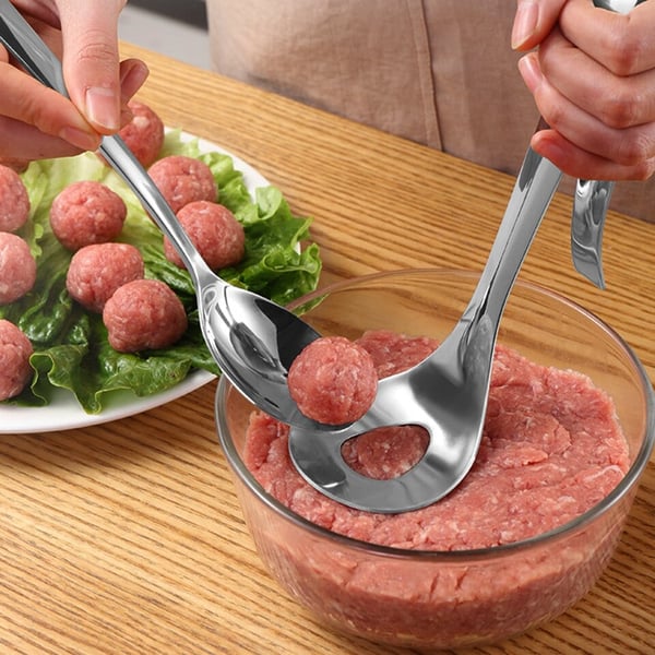 🥄 50% OFF ✨ Cuchara Escurridora para Albóndigas – Sirve sin Ensuciar, También para Helado y Melón, Fácil y Rápida 🍦🍈