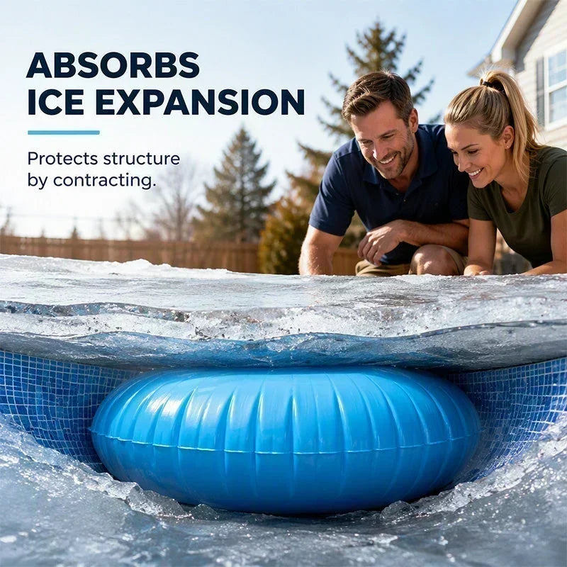❄️ ¡50 % DE DESCUENTO POR TIEMPO LIMITADO! ✨ Cojín de aire para invernaje de piscinas redondas inflables: alivia la presión del hielo y protege la piscina en invierno 🏊