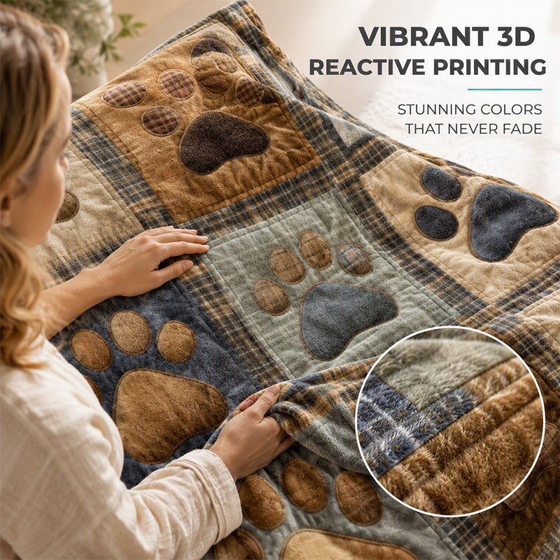 🐶 ¡50% DE DESCUENTO POR TIEMPO LIMITADO! 🐾 18,924 Vendidas – Manta de Franela Suave con Huellas Lindas – Cálida, Acogedora y Decorativa para el Hogar 🛌